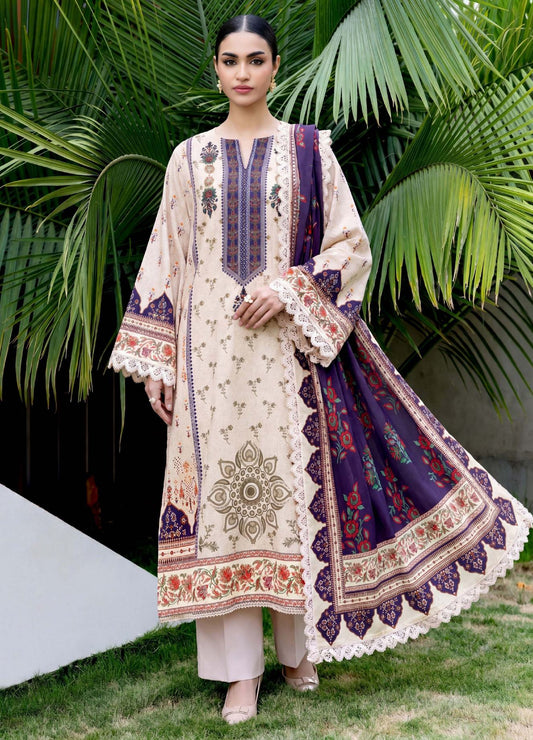 3PC UN-STITCHED LAWN