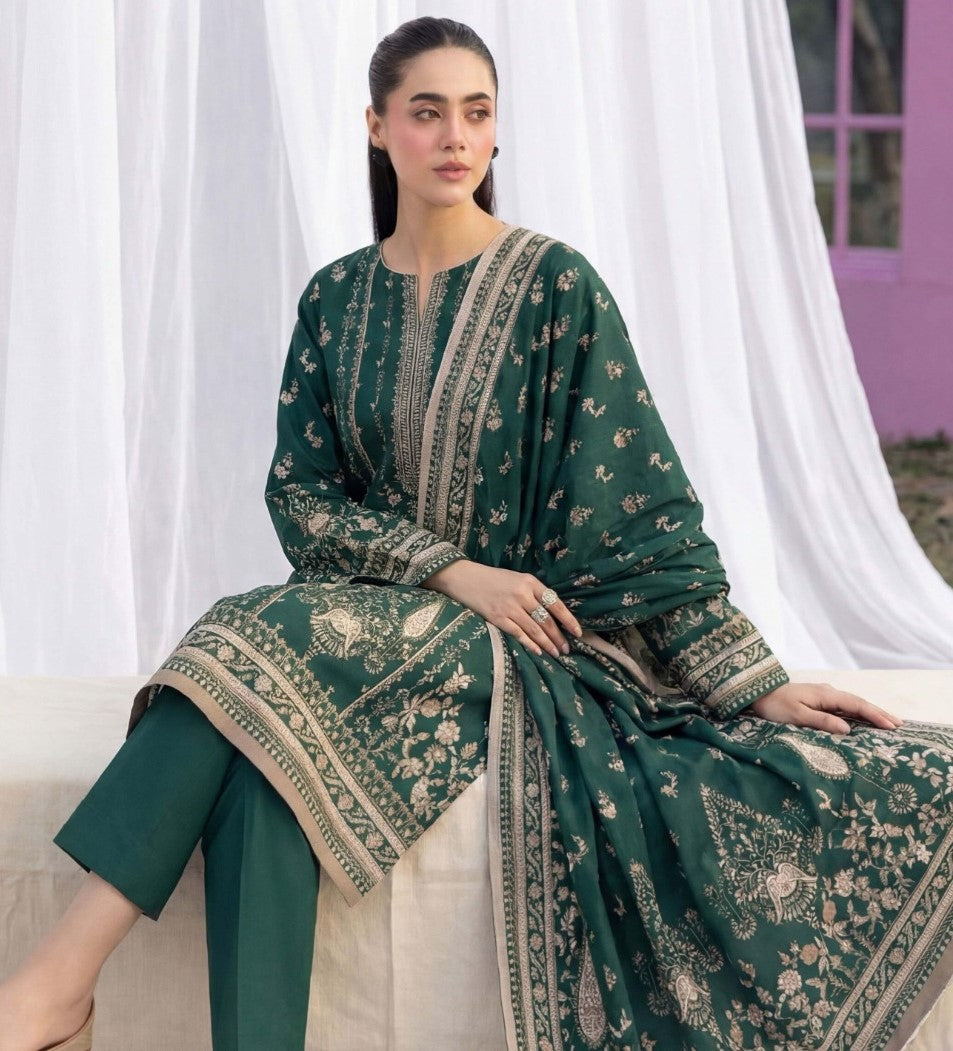 Zinc Base with Skin Print – 3 Piece Unstitched Premium Lawn Suit