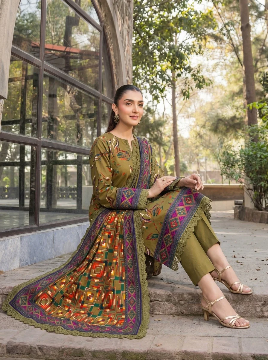 3PC UN-STITCHED LAWN