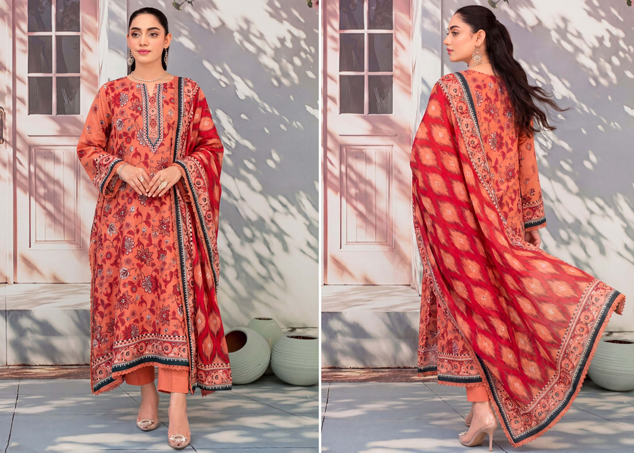 3 PIECE UN-STITCHED LAWN