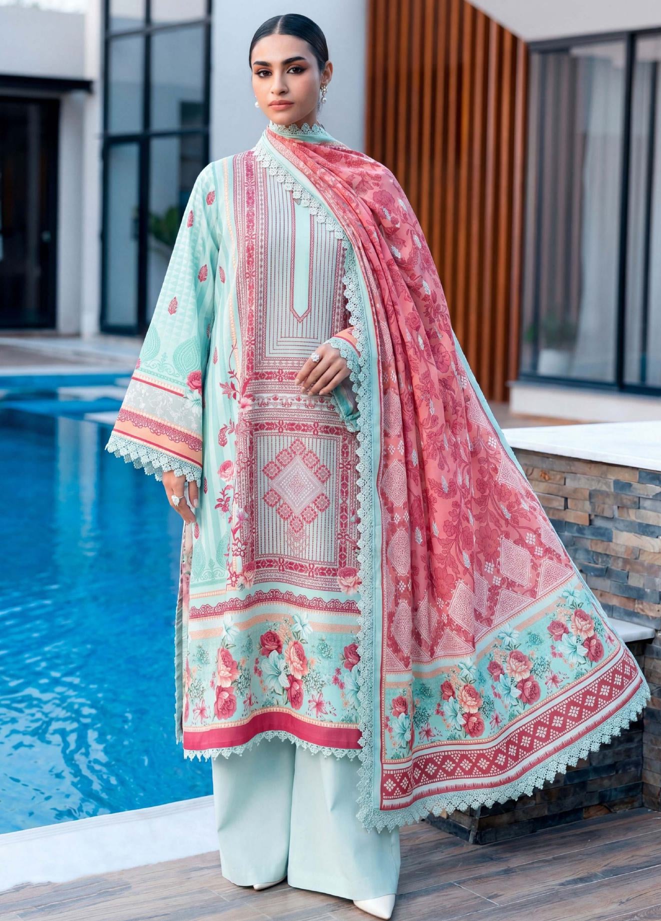 3PC UN-STITCHED LAWN