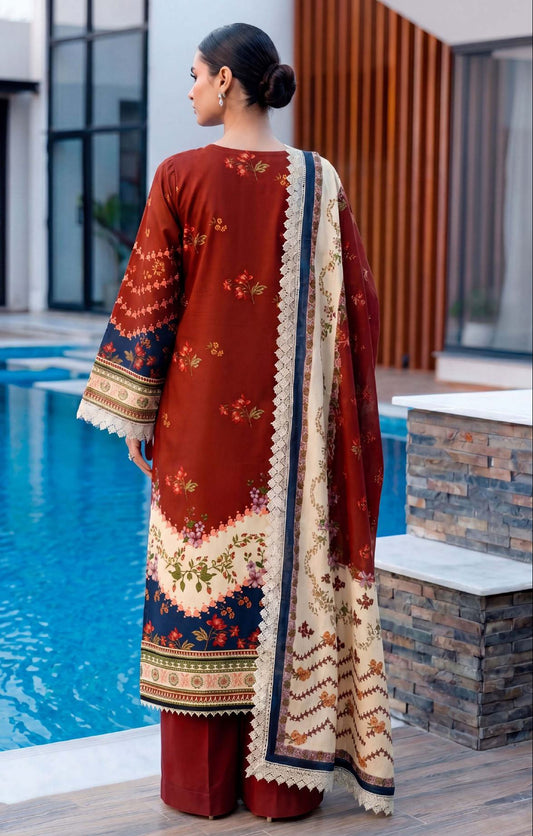 3PC UN-STITCHED LAWN