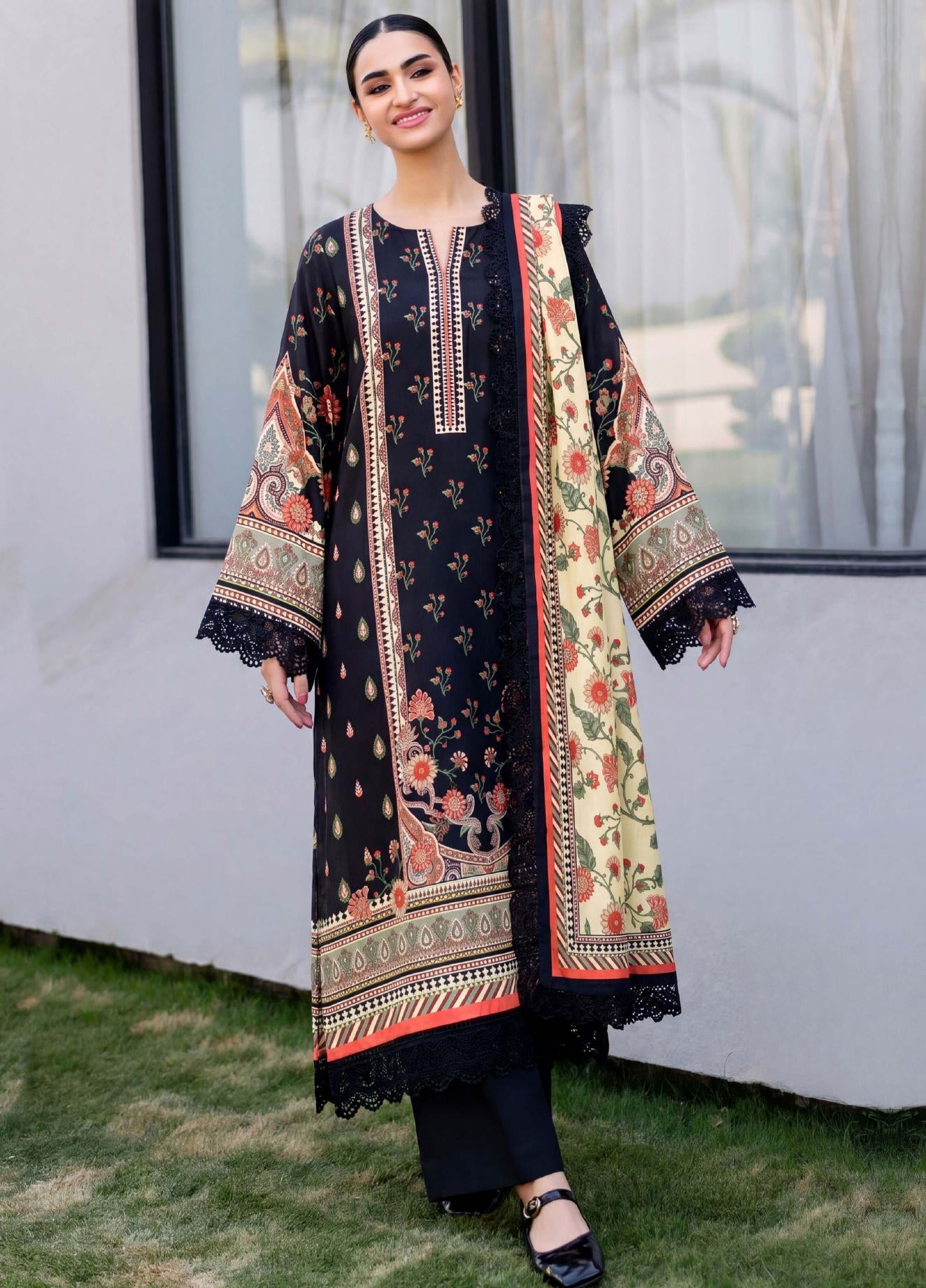 3PC UN-STITCHED LAWN