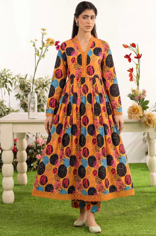 Vibrant Multi-Color Printed 2 Piece Unstitched Lawn Suit – Trendy Summer Wear