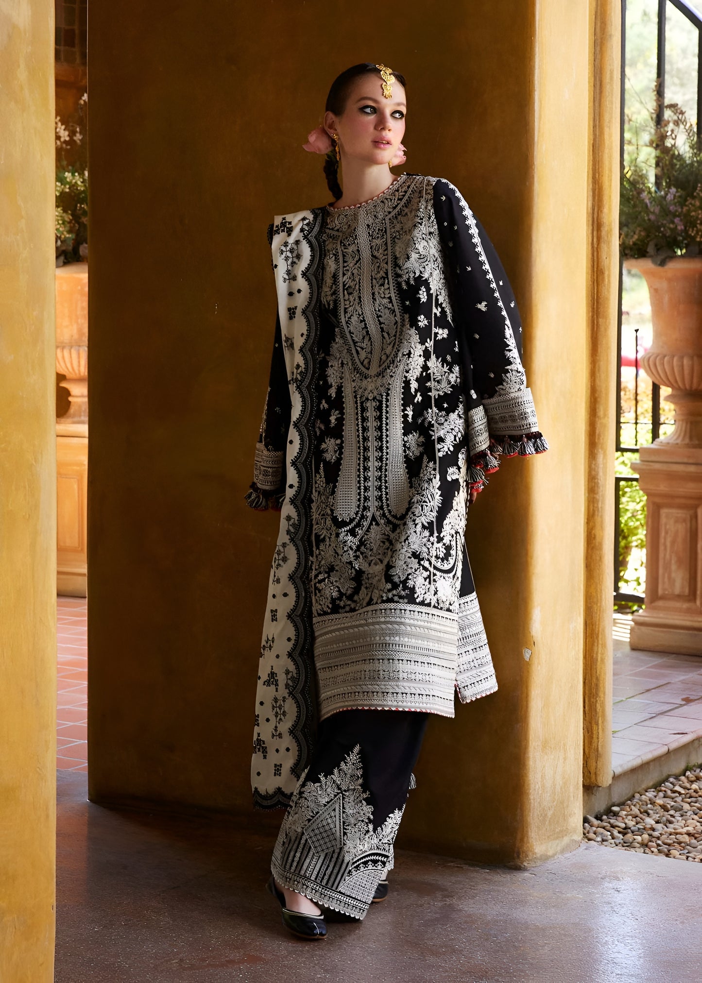 3PC- Unstitched Fully Embroidered Lawn Suit
