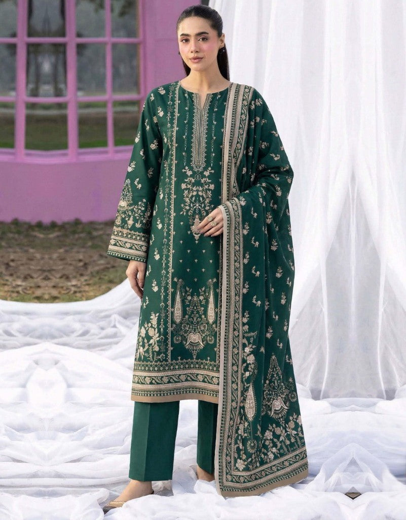Zinc Base with Skin Print – 3 Piece Unstitched Premium Lawn Suit