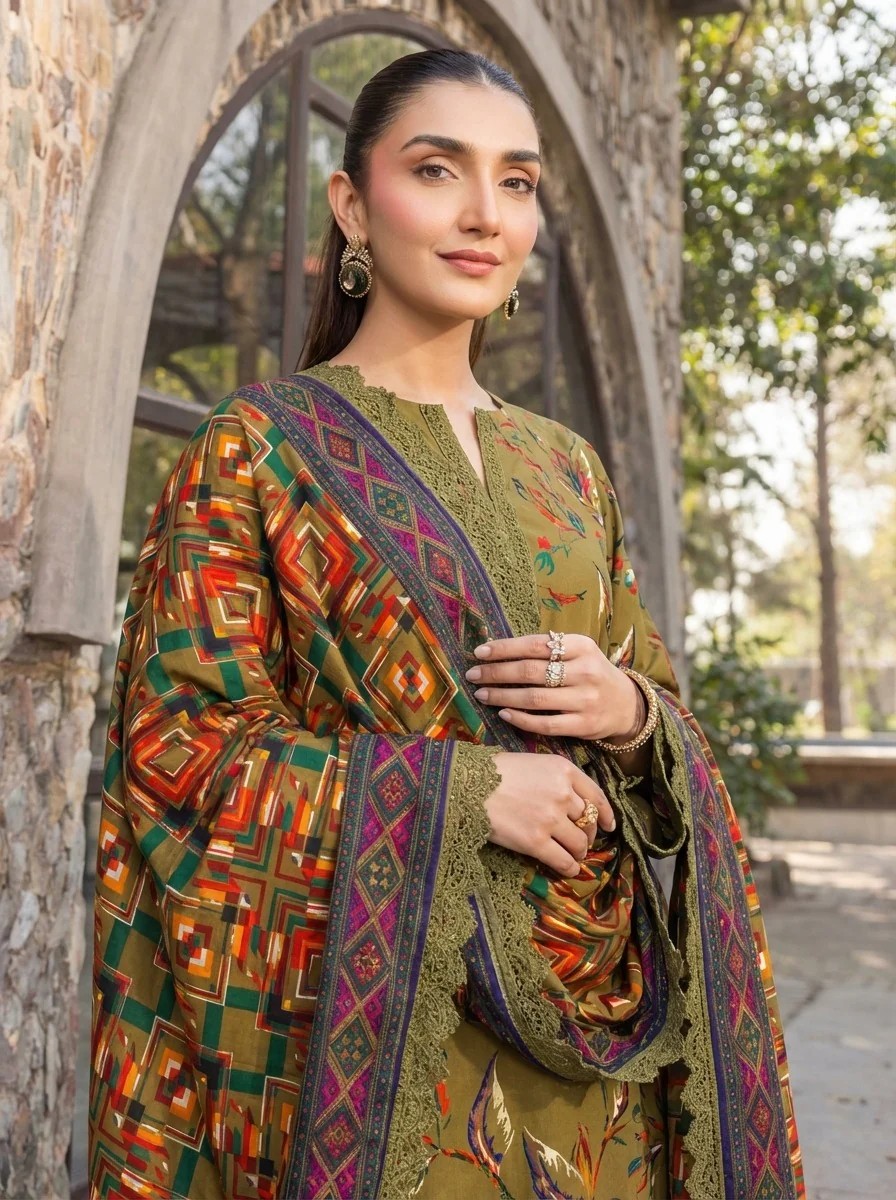 3PC UN-STITCHED LAWN