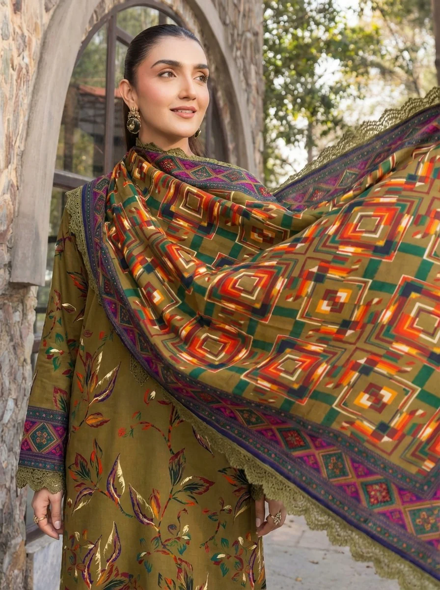 3PC UN-STITCHED LAWN