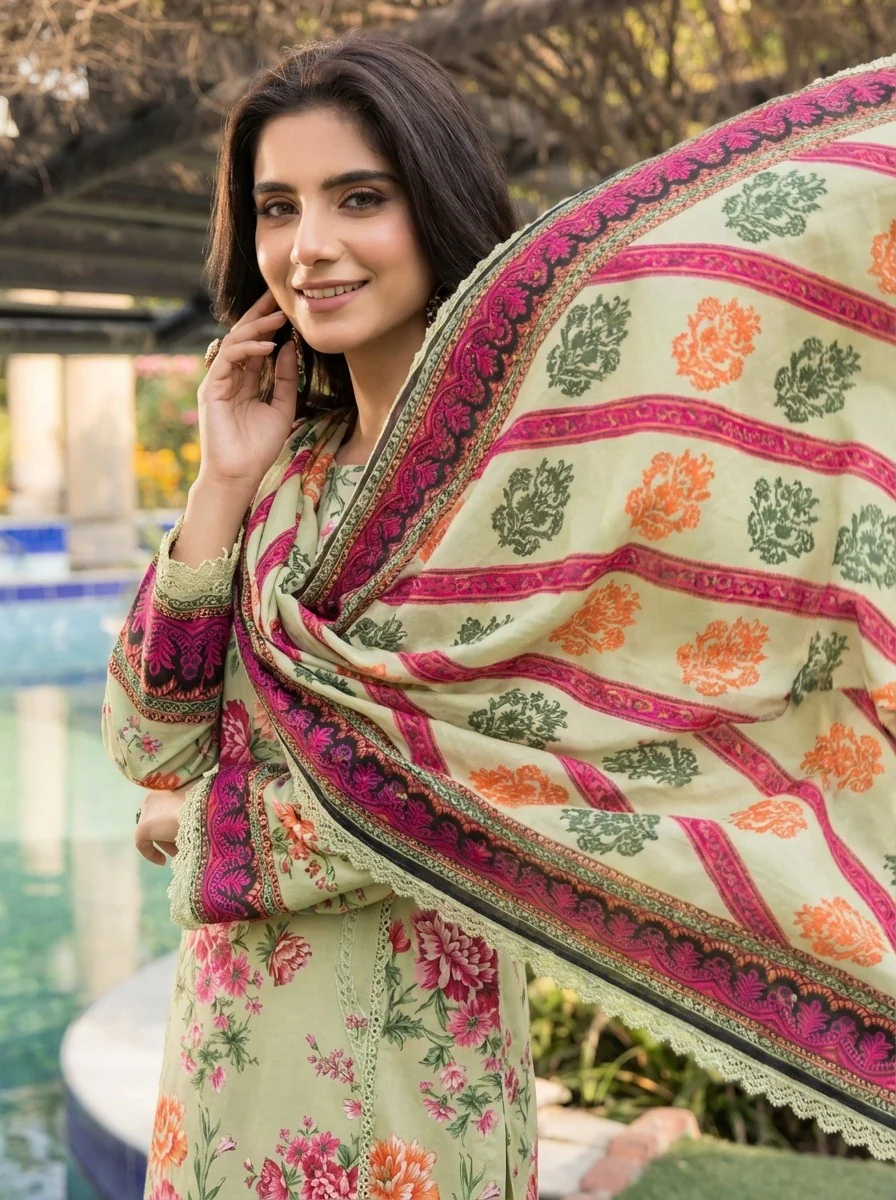3PC UN-STITCHED LAWN