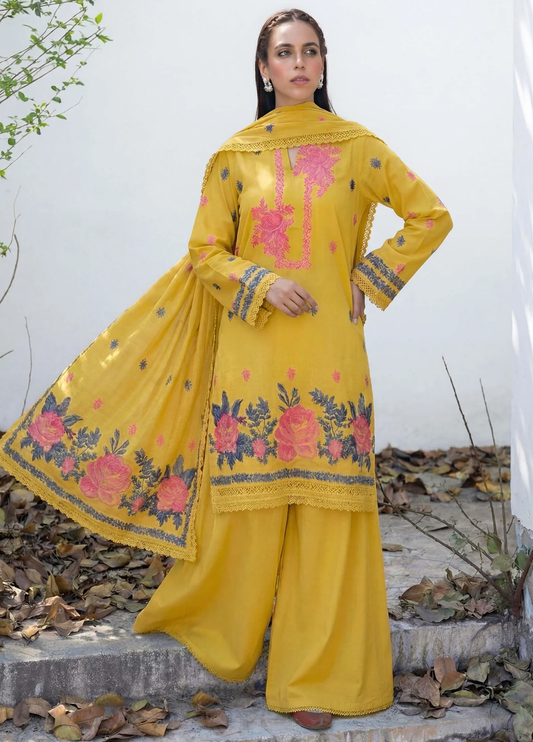 3PC UN-STITCHED JACQUARD LAWN