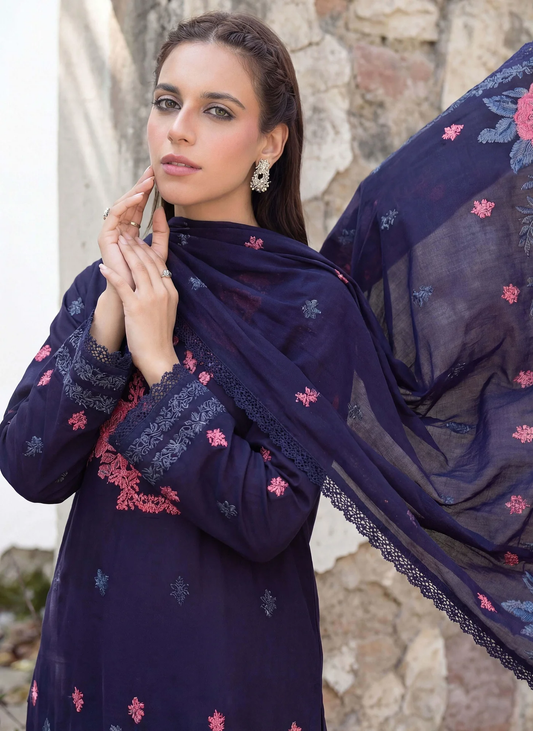 3PC UN-STITCHED JACQUARD LAWN