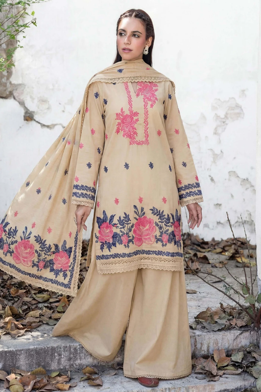 3PC UN-STITCHED JACQUARD LAWN