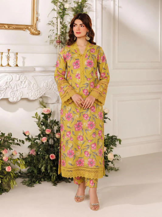 2PC UN-STITCHED LAWN
