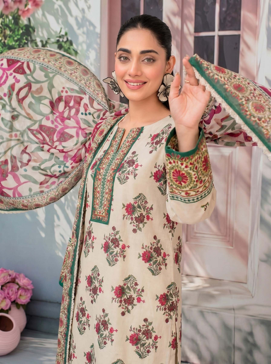 3 PIECE UN-STITCHED LAWN