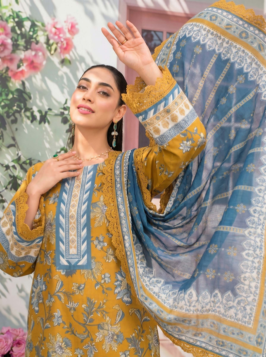 3 PIECE UN-STITCHED LAWN