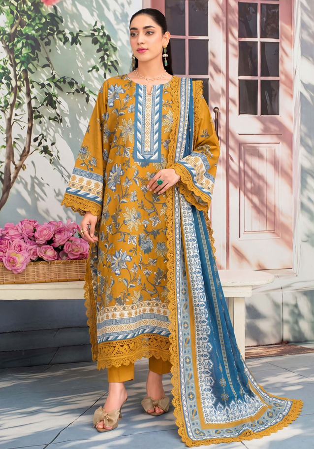3 PIECE UN-STITCHED LAWN