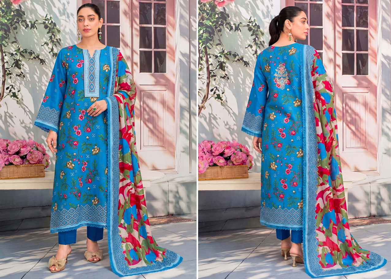 3 PIECE UN-STITCHED LAWN