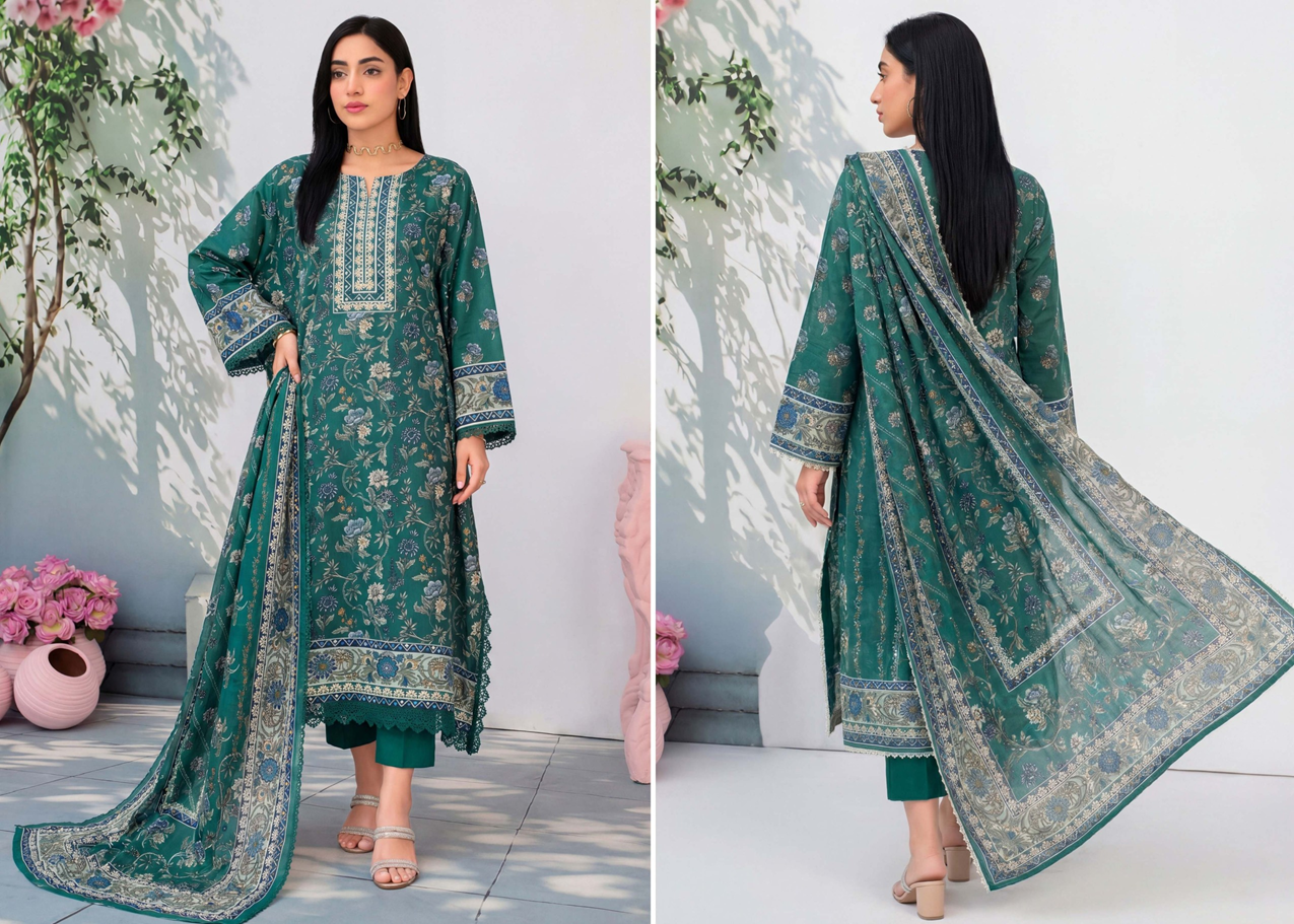 3 PIECE UN-STITCHED LAWN