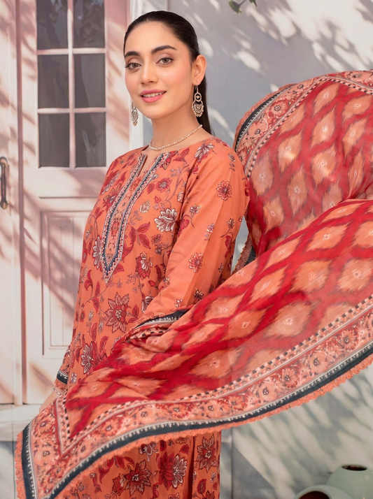 3 PIECE UN-STITCHED LAWN